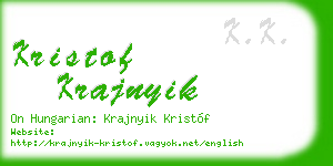 kristof krajnyik business card